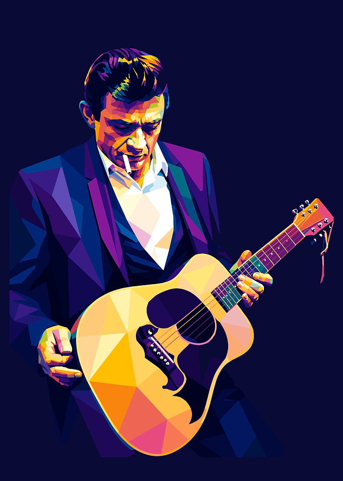 Johnny Cash Pop Art Portrait