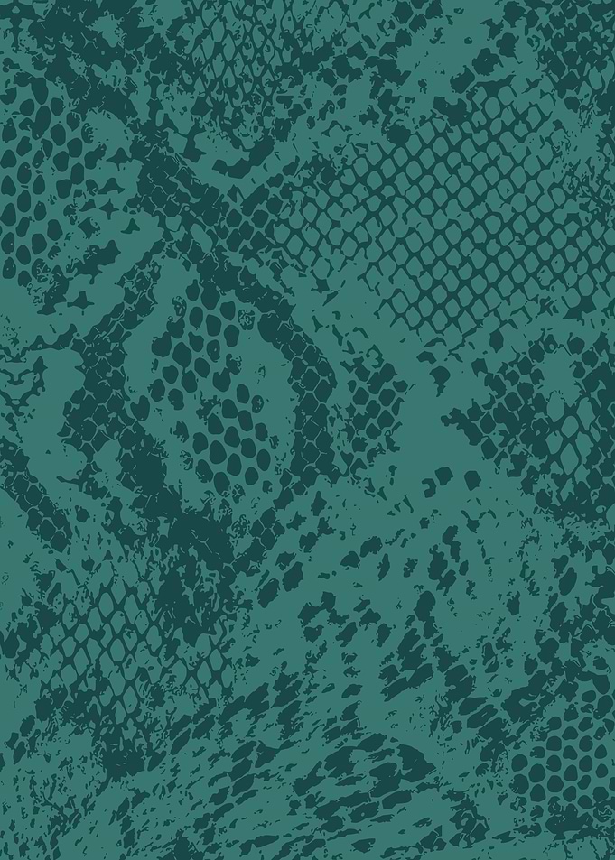 Teal Snake Skin Pattern