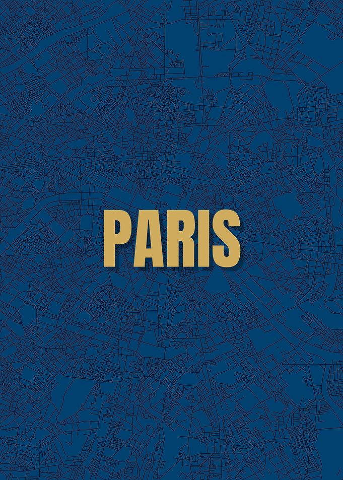 Paris Map Text Art