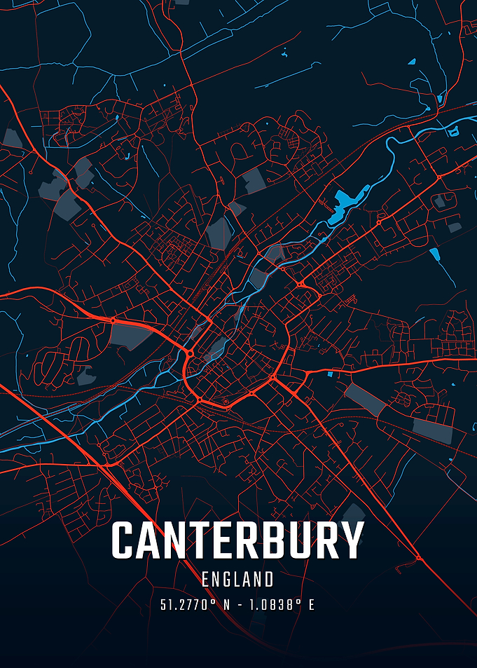 Canterbury England City Map