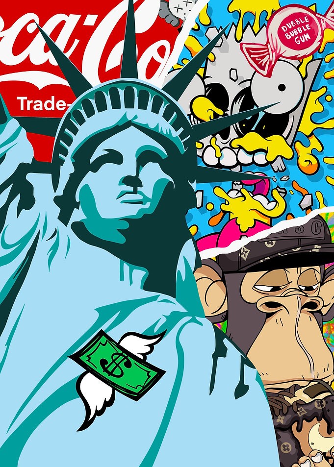 Statue of Liberty with Pop Art Collage