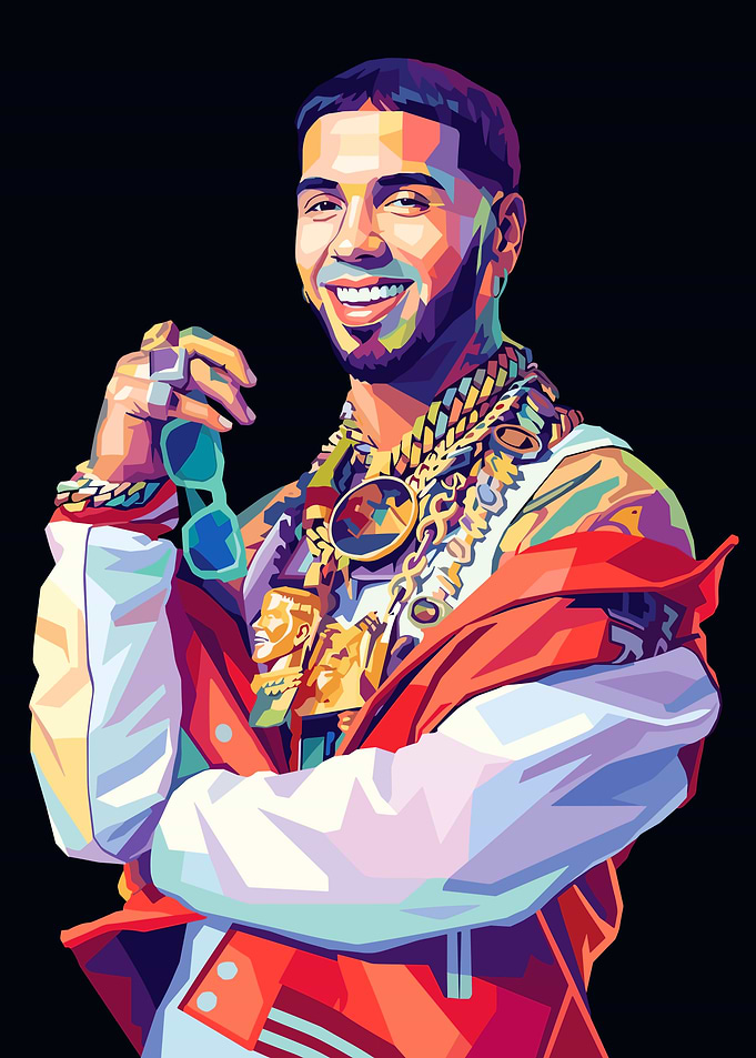 Anuel AA Pop Art Portrait