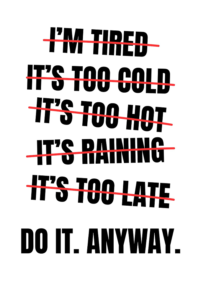 Do It Anyway Motivational Text