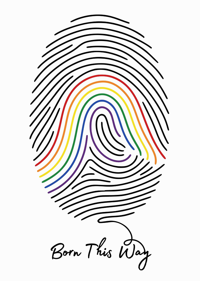 Rainbow Pride Fingerprint Born This Way
