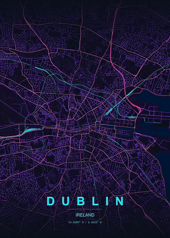 Dublin City Map Art