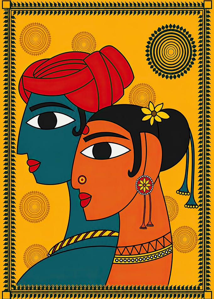 Indian Couple in Traditional Attire