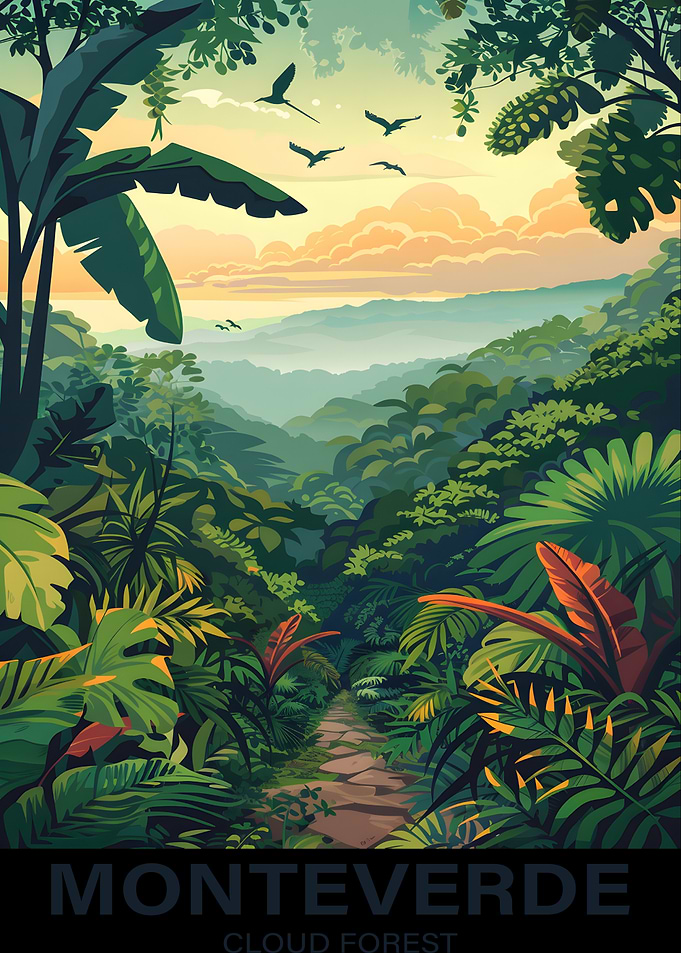 Monteverde Cloud Forest Landscape