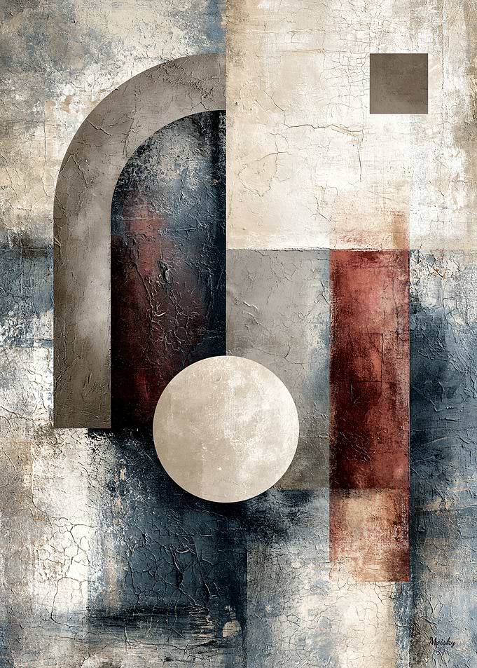 Textured Geometry No. 10 Minimalist Abstract Wall Art