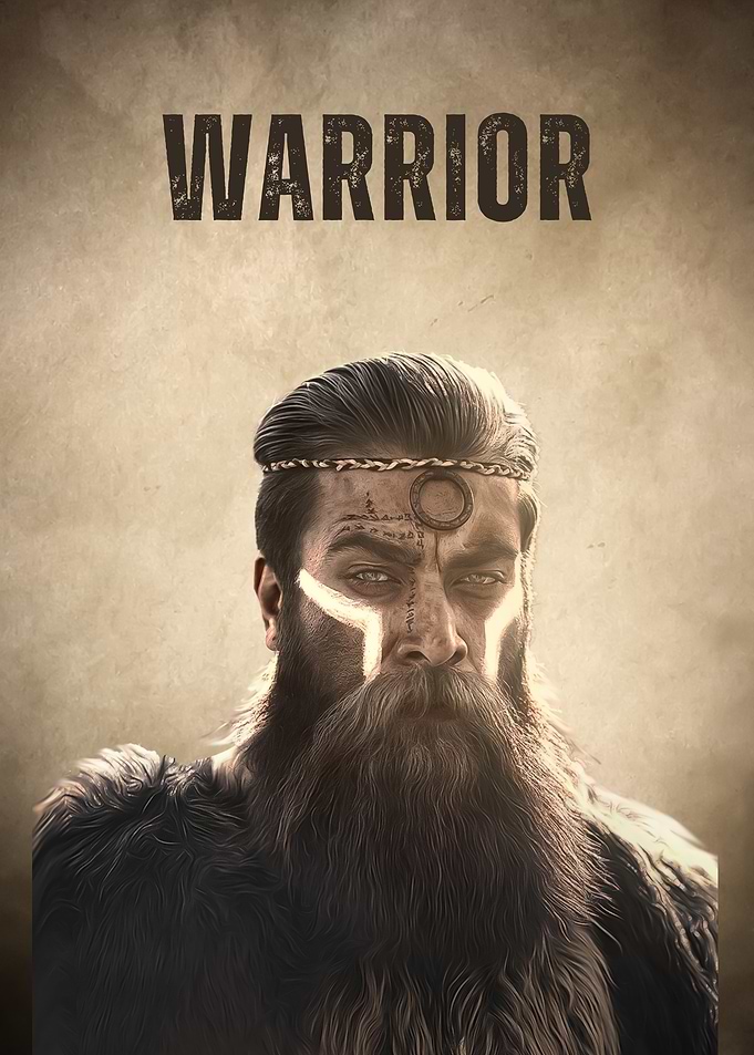 Warrior with Face Paint