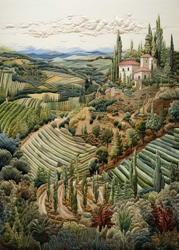 Tuscan Landscape with Villa