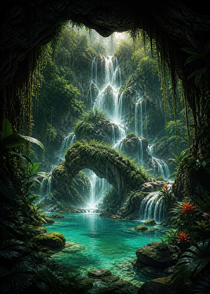 Enchanted Waterfall Cave