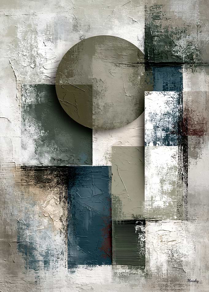 Textured Geometry No. 5 Minimalist Abstract Wall Art