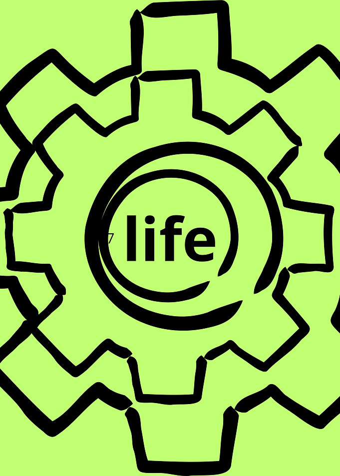Gear with the word Life