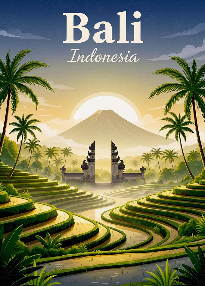 Bali Indonesia Rice Terraces