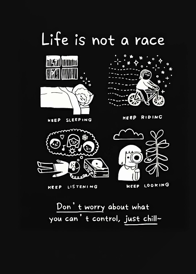 Life is not a race illustration