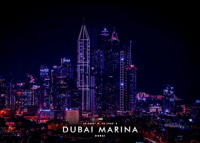 Dubai Marina at Night