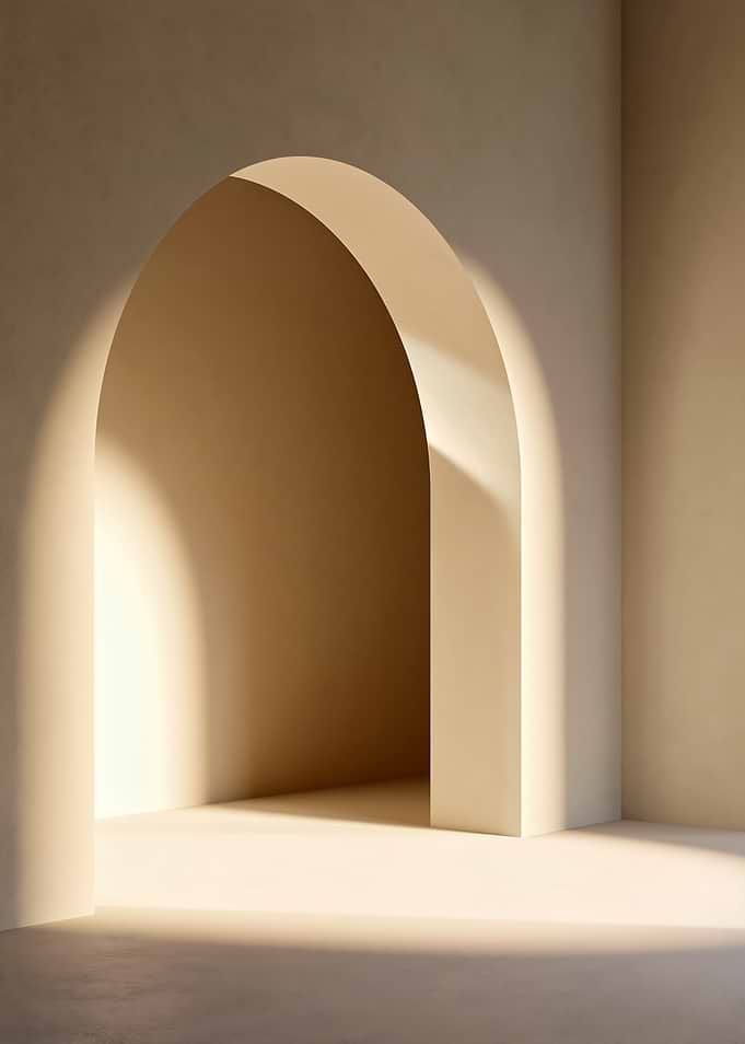 Soft Ambient Light in Minimal Archway — Soft Geometry No. 06