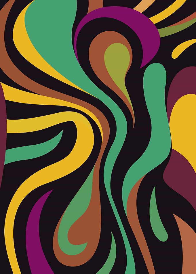 Retro Swirl Abstract Pattern