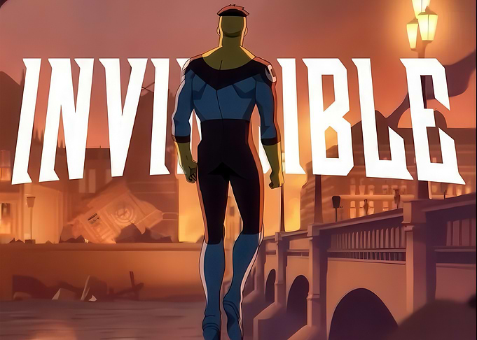 Invincible Superhero in Cityscape