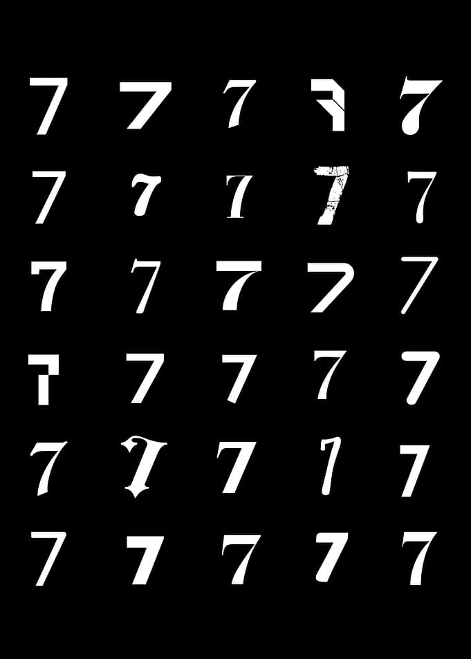 Collection of Number 7s