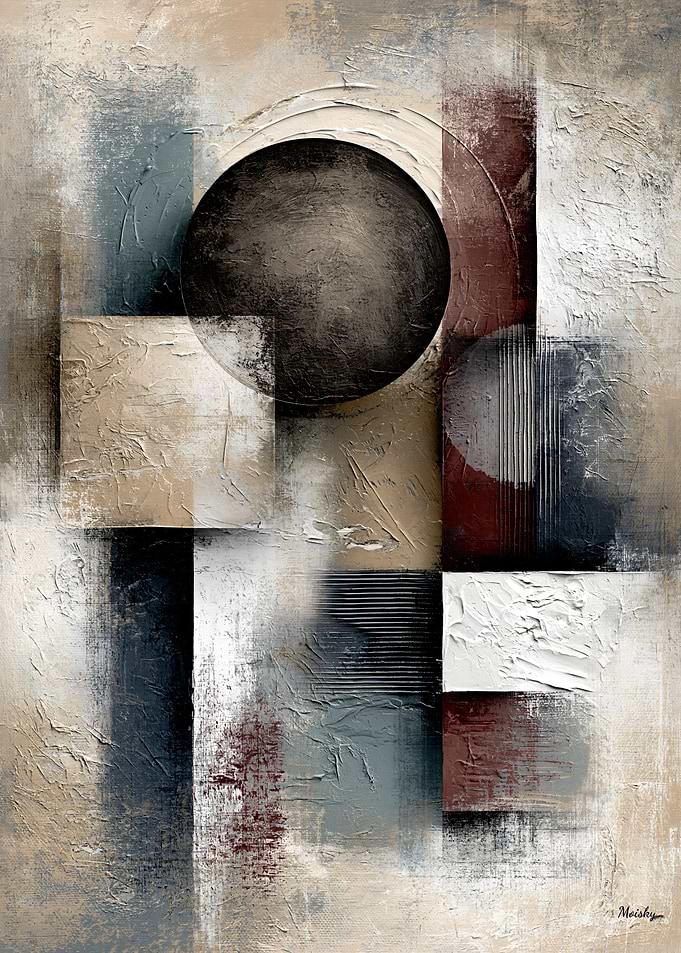 Textured Geometry No. 6 Minimalist Abstract Wall Art