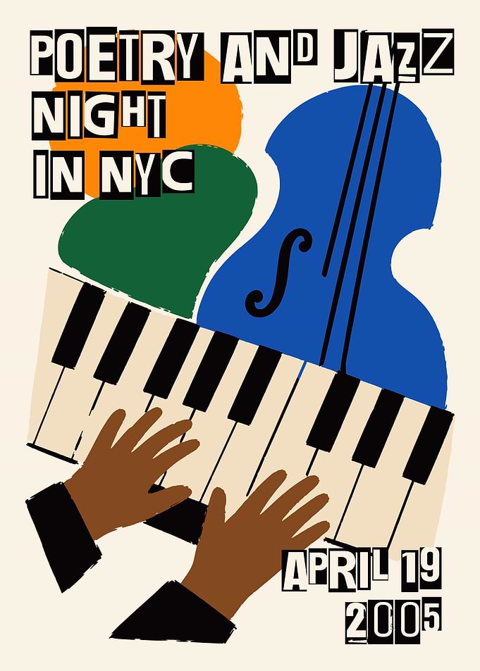 Poetry and Jazz Night in NYC Poster