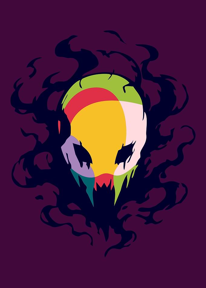 Colorful Phantom with Dark Smoke