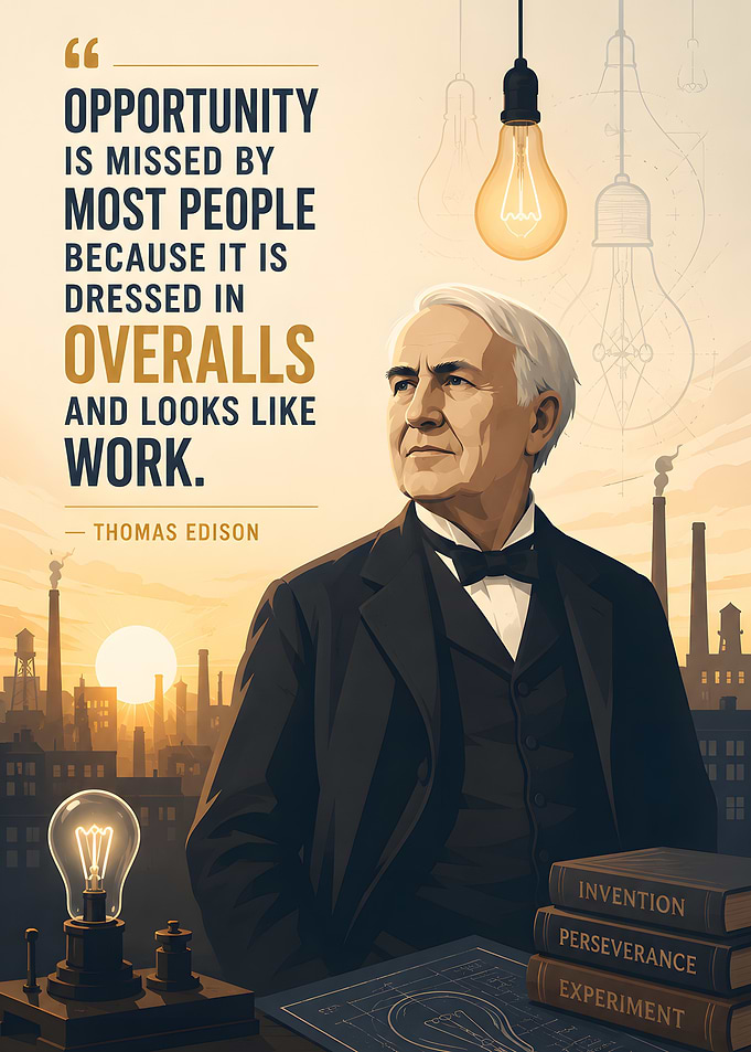 Thomas Edison Quote on Opportunity