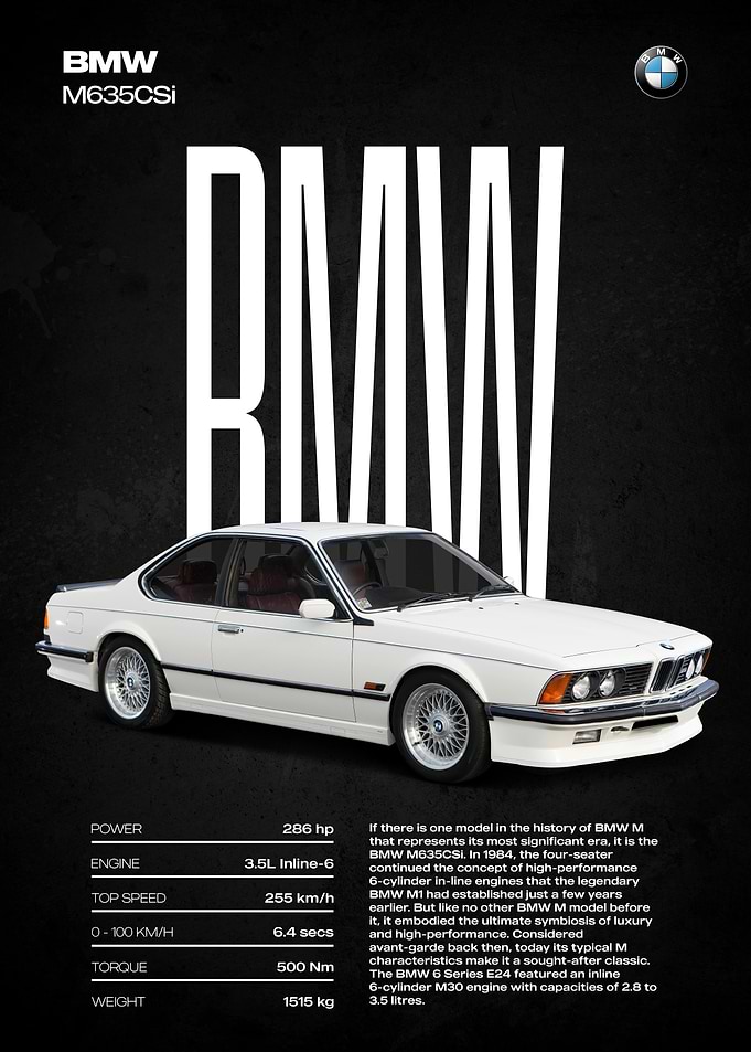 BMW M635CSi Poster