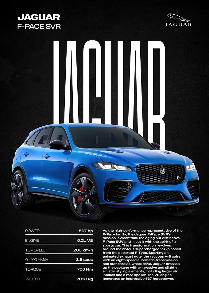 Jaguar F-Pace SVR Performance Specs