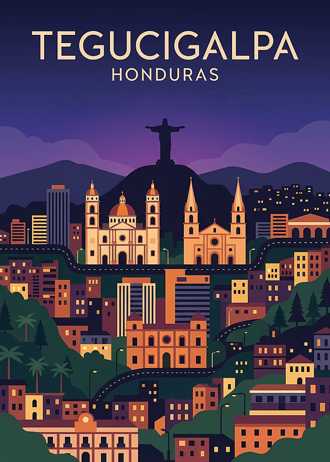 Tegucigalpa Cityscape at Dusk