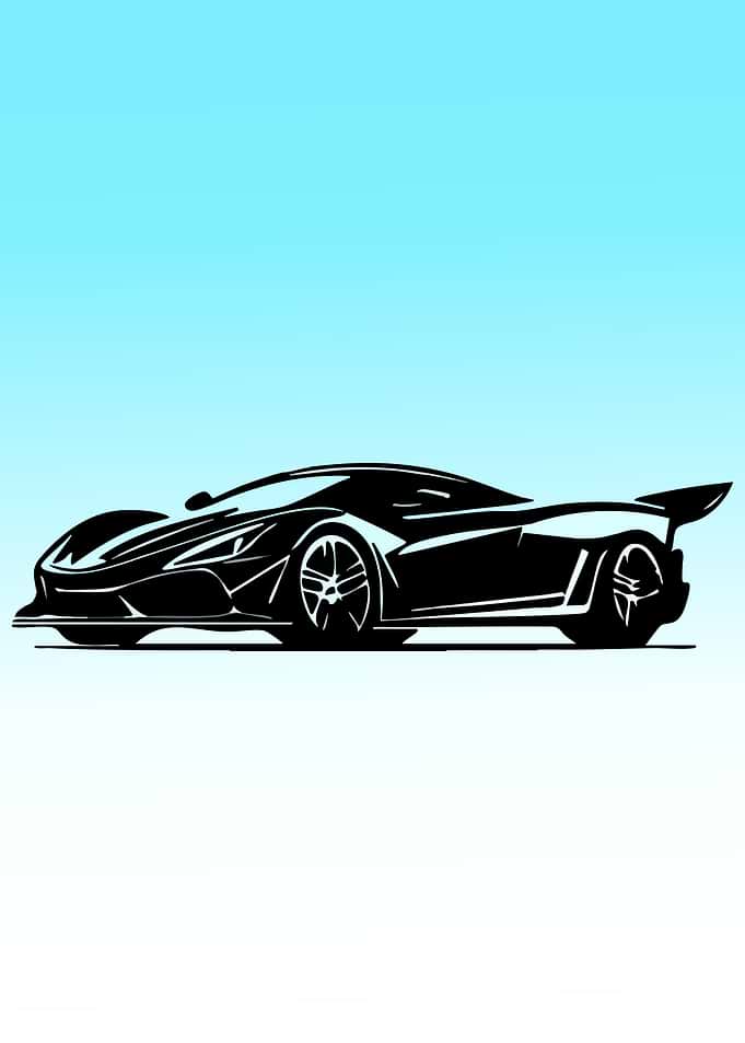 Black Sports Car Silhouette