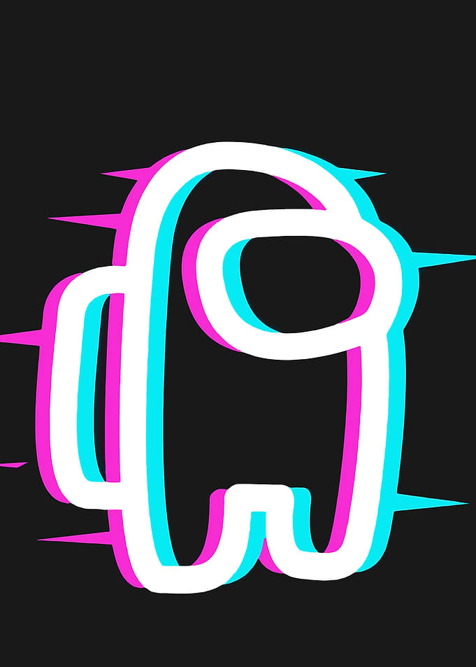 Among Us Glitch Effect Character