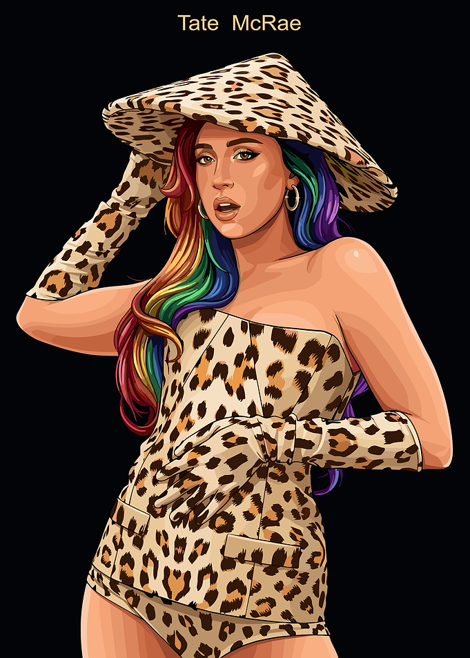 Tate McRae Leopard Print Fashion