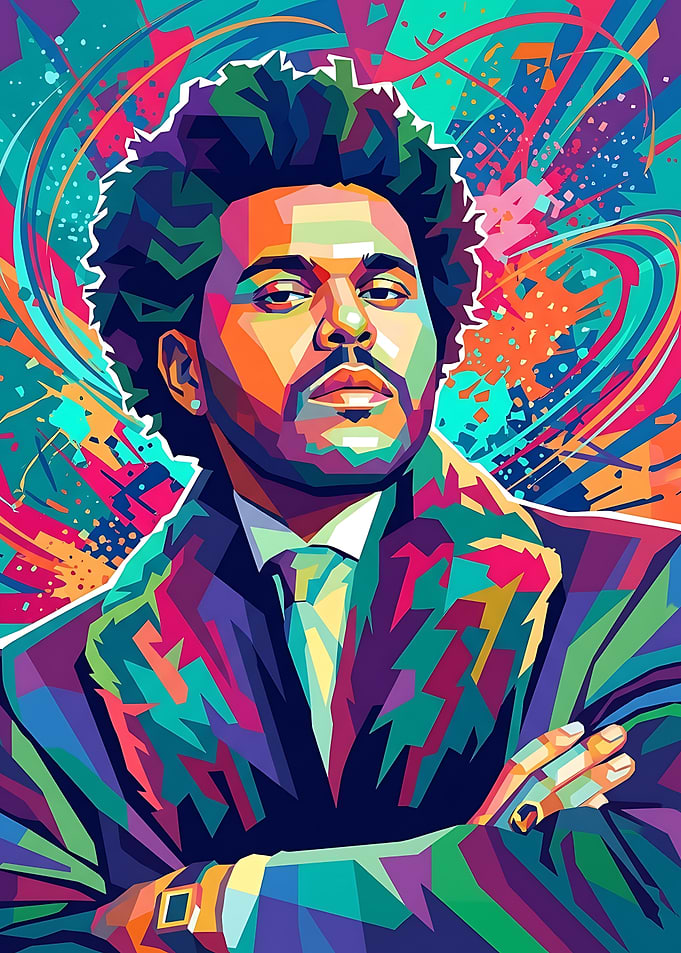 The Weeknd Pop Art Portrait