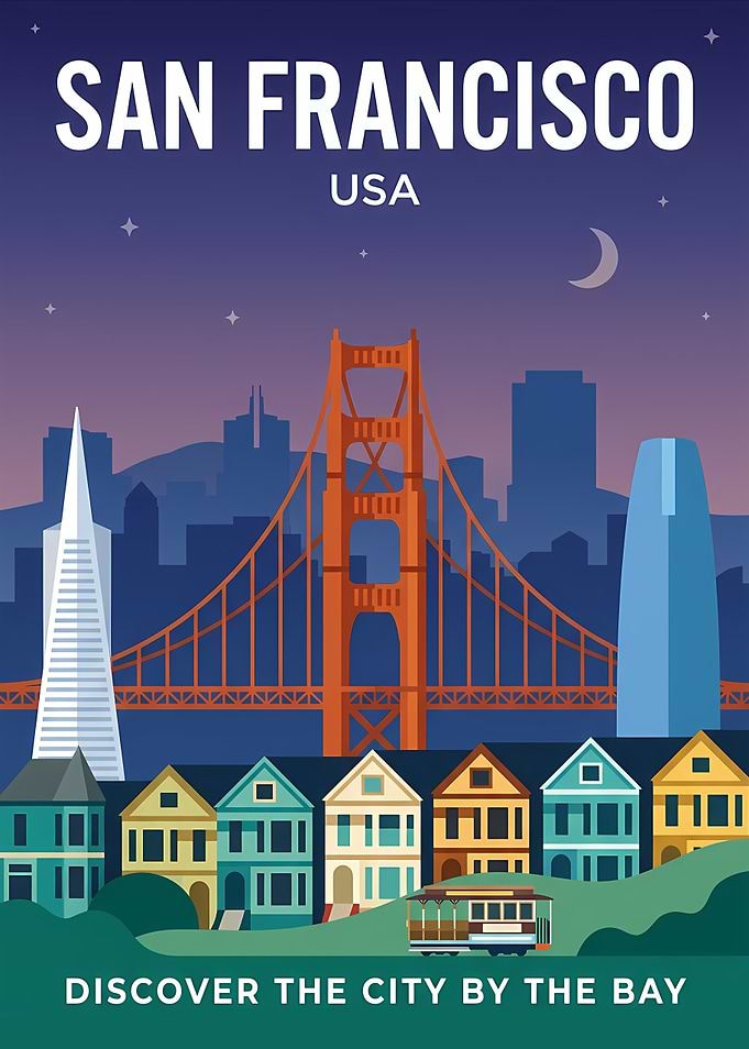 San Francisco Cityscape Poster