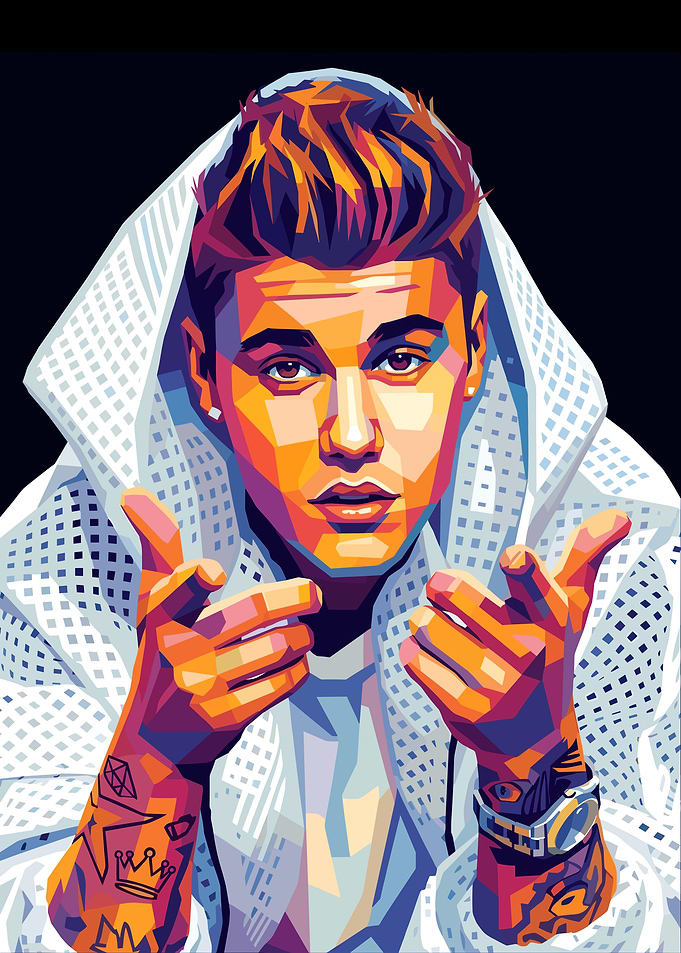 Justin Bieber Pop Art Portrait