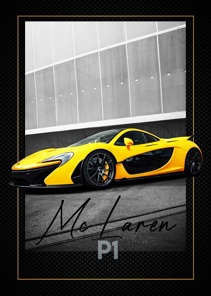 McLaren P1 Supercar Carbon Poster