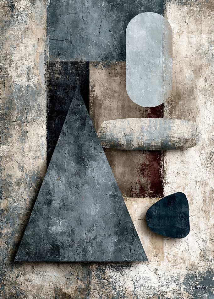 Textured Geometry No. 19 Minimalist Abstract Wall Art