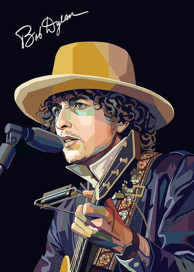 Bob Dylan Pop Art Portrait