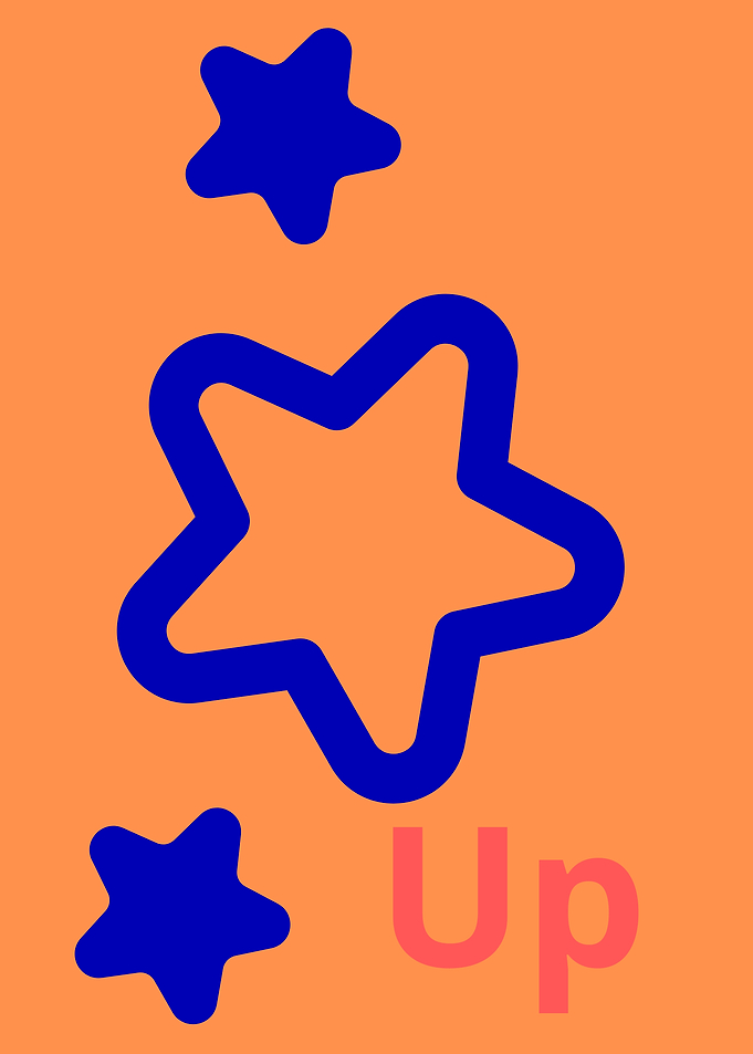 Stars and Up text