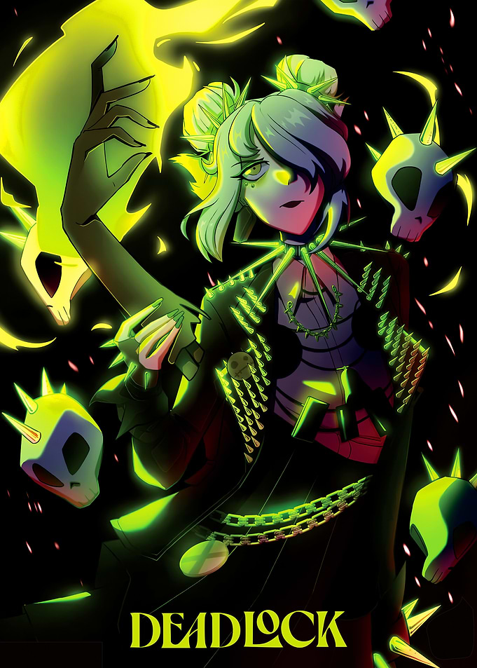 Deadlock Character with Skulls