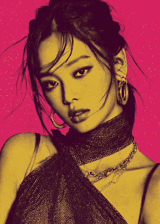 Pop Art Portrait of jennie kim