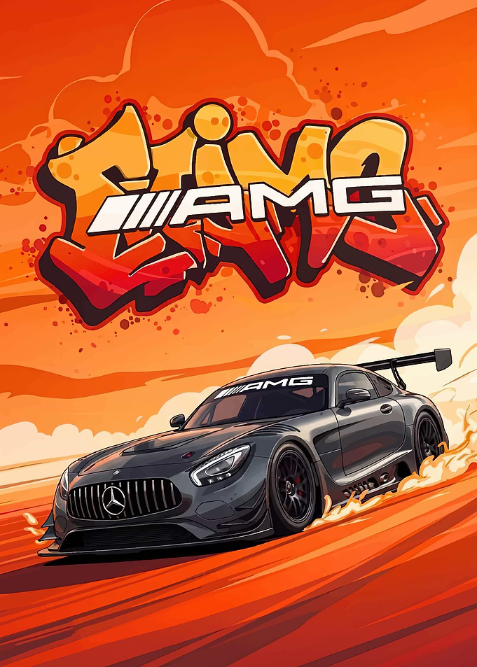 Graffiti AMG Car Racing