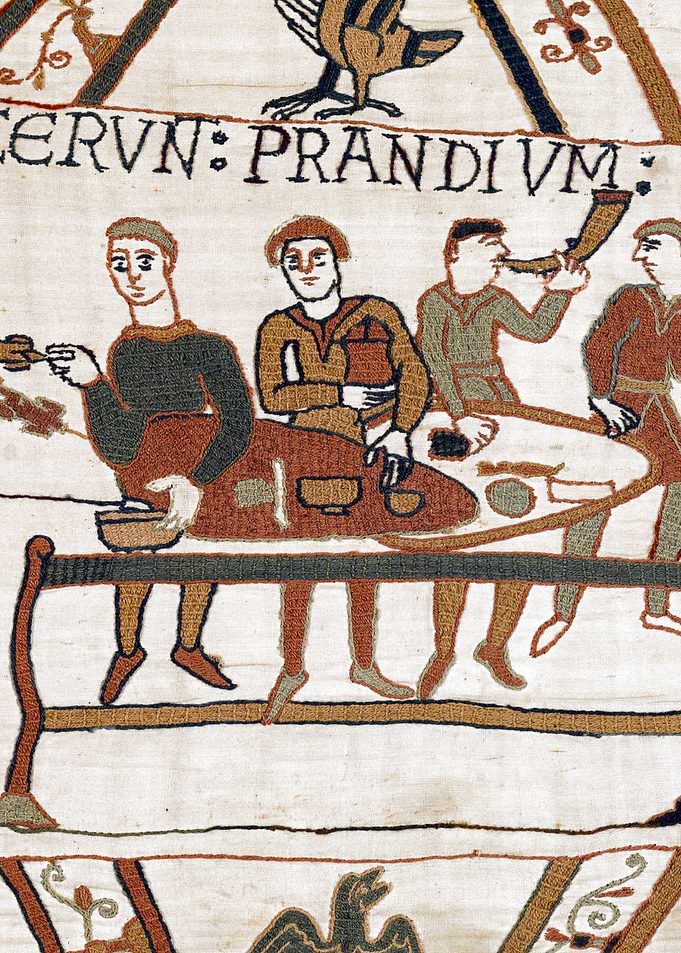 Here They Have a Meal Bayeux Tapestry Scene 43