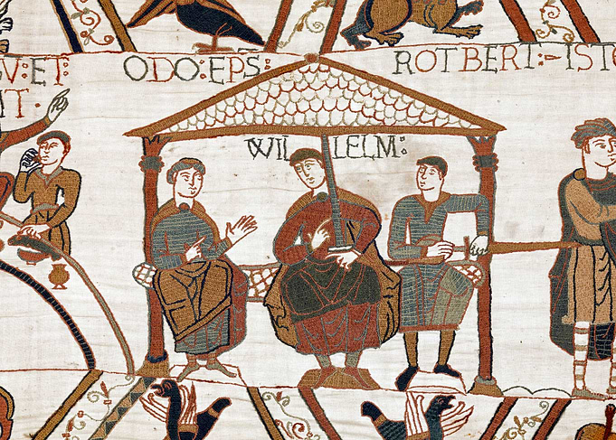 Bishop Odo, William, and Robert Bayeux Tapestry Scene 44
