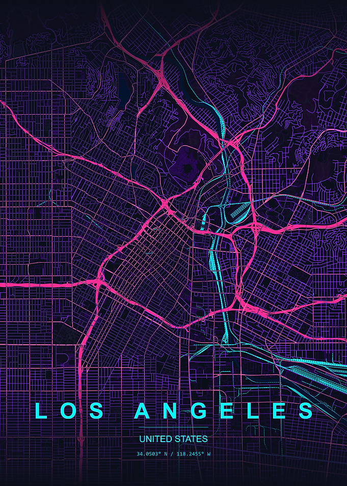 Los Angeles Map Art