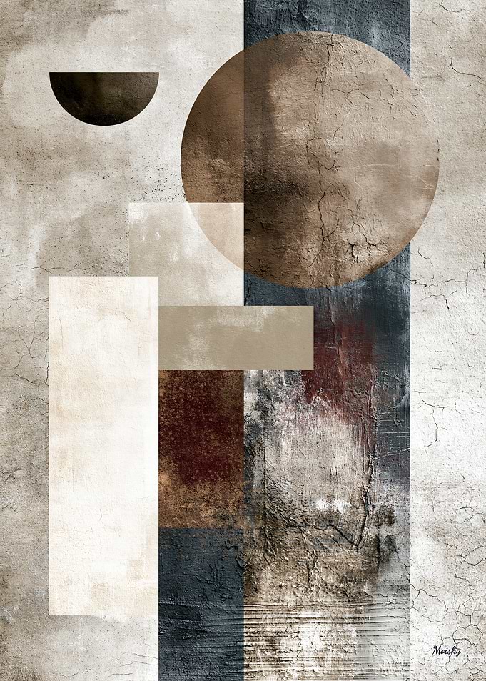 Textured Geometry No. 15 Minimalist Abstract Wall Art