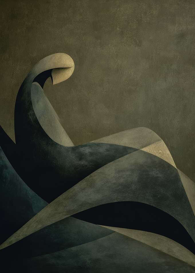 Abstract Figure in Dark Tones