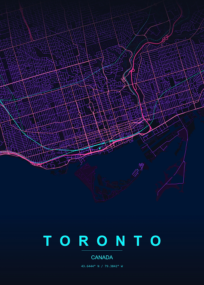 Toronto City Map Poster